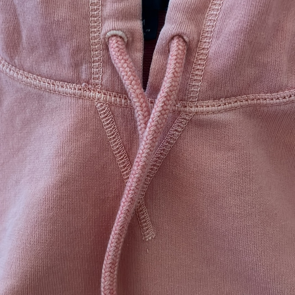 J. Crew Coral Hooded Sweatshirt M - Picture 3 of 6